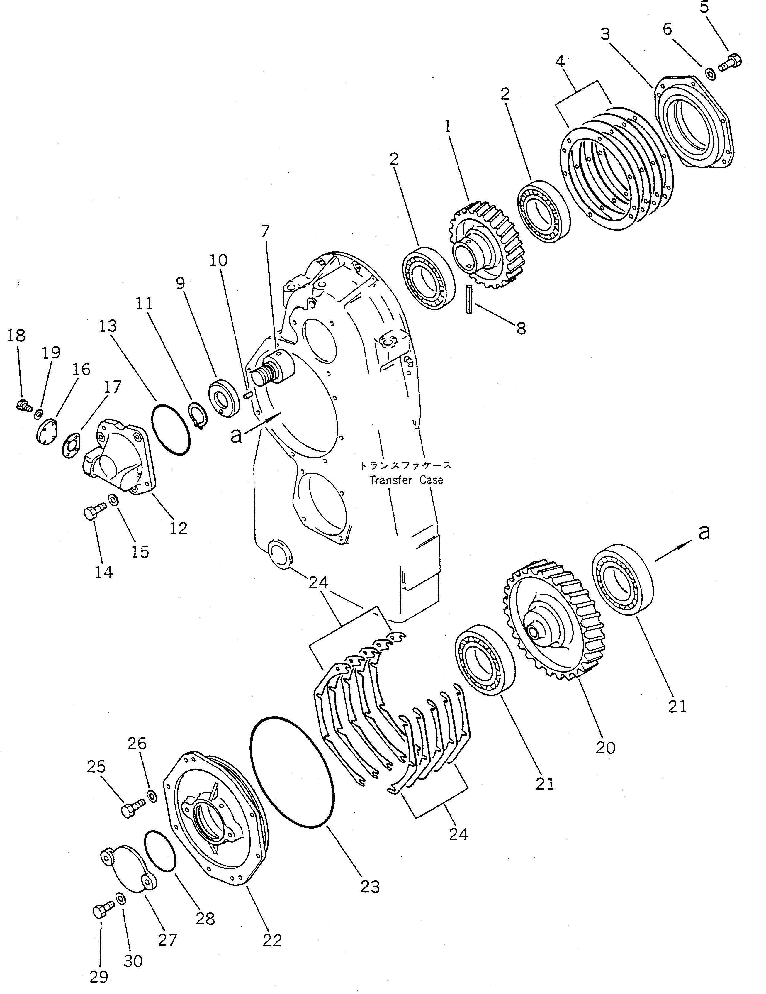Wheel Loaders Komatsu / WA450-1 S/N 10001-UP (Overseas Version)(wa450-1c) / TRANSMISSION (OUTPUT SHAFT 1/2)(#10001-19999)(060250 : 2517)