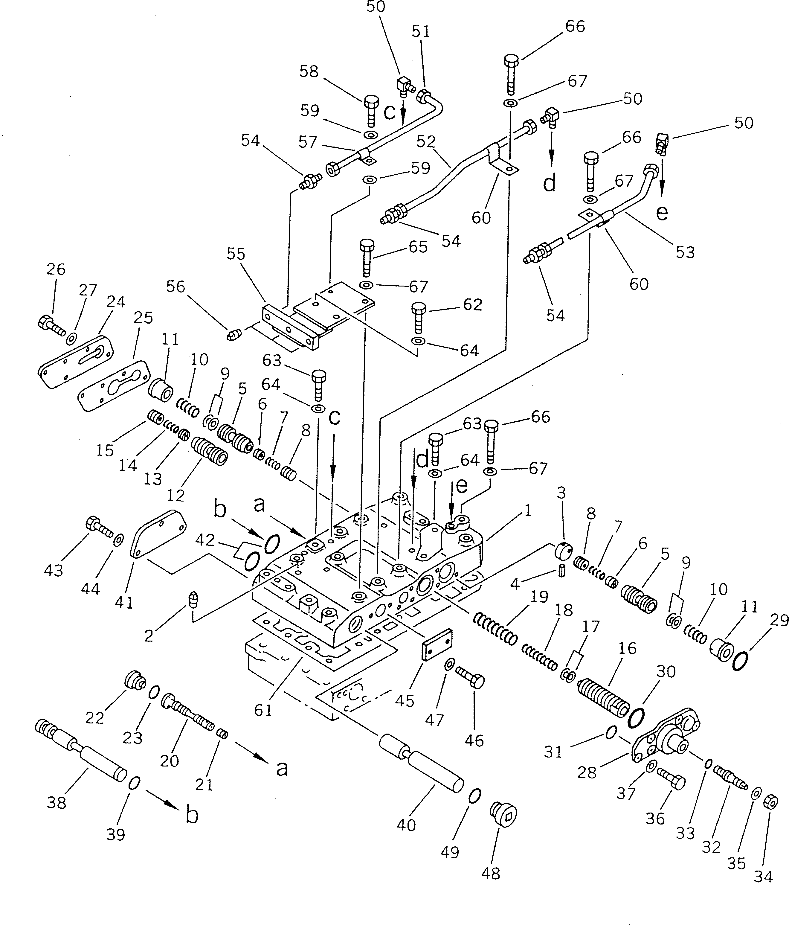 Wheel Loaders Komatsu / WA450-1 S/N 10001-UP (Overseas Version)(wa450-1c) / TRANSMISSION CONTROL VALVE (1/3)(#20001-(3742))(060300 : 2521A)