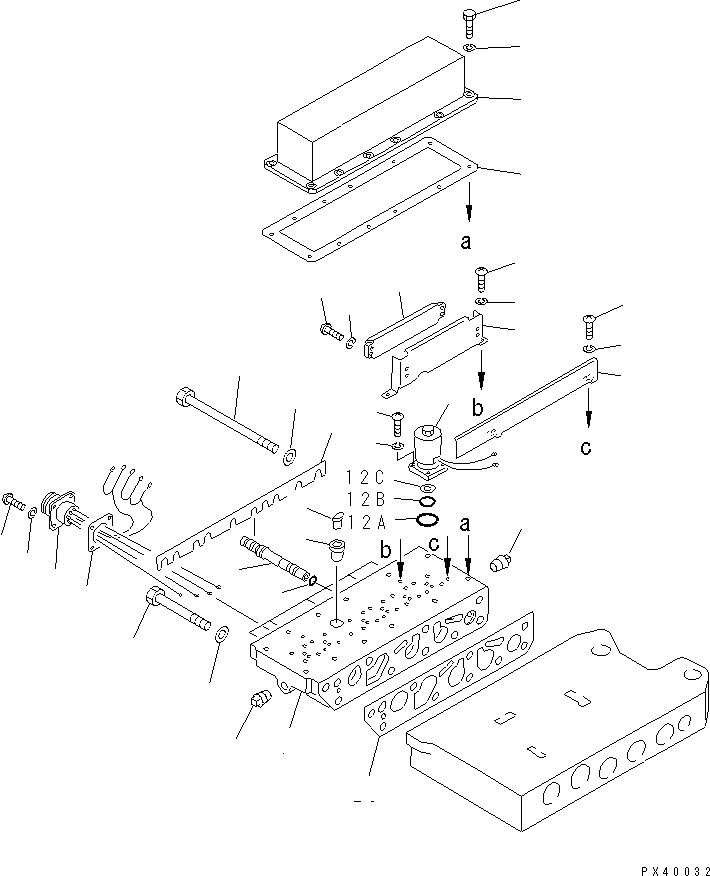 Wheel Loaders Komatsu / WA450-1 S/N 10001-UP (Overseas Version)(wa450-1c) / TRANSMISSION CONTROL VALVE (3/3)(#20001-)(060350 : 2523A)