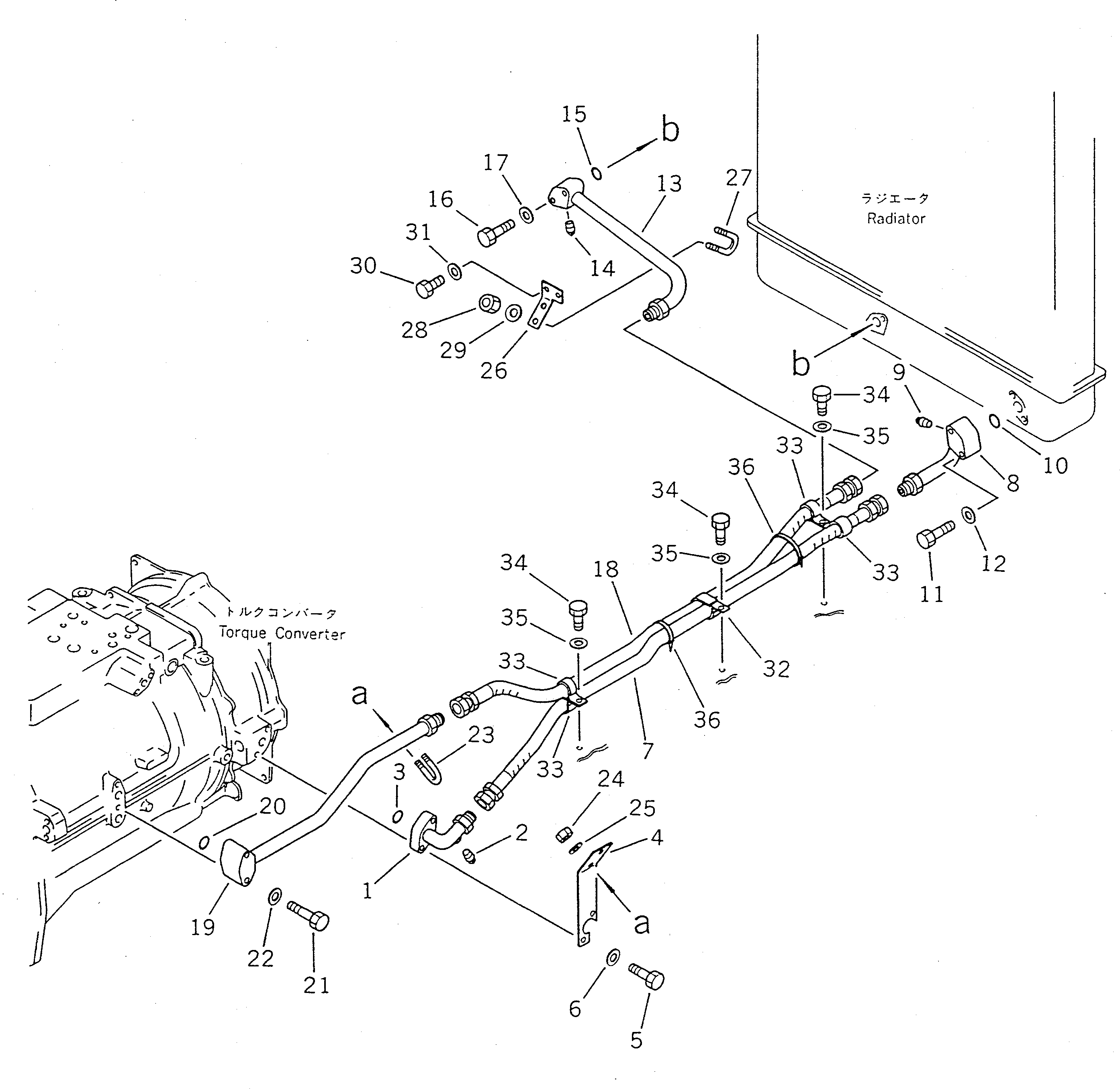 Wheel Loaders Komatsu / WA450-1 S/N 10001-UP (Overseas Version)(wa450-1c) / TORQFLOW PIPING (2/2)(#10001-19999)(060420 : 2712)