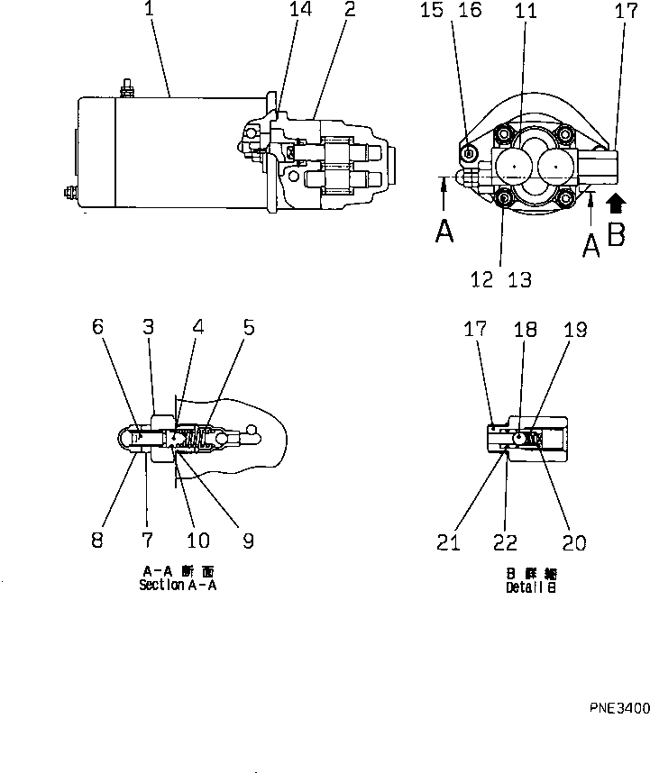 Wheel Loaders Komatsu / WA450-1 S/N 10001-UP (Overseas Version)(wa450-1c) / BRAKE COOLING PUMP(#.-)(090670 : 3821A)