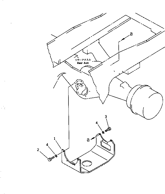 Wheel Loaders Komatsu / WA450-1 S/N 10001-UP (Overseas Version)(wa450-1c) / REAR AXLE UNDER GUARD (FOR BRAKE COOLING PIPING)(#20001-)(150100 : 5037)