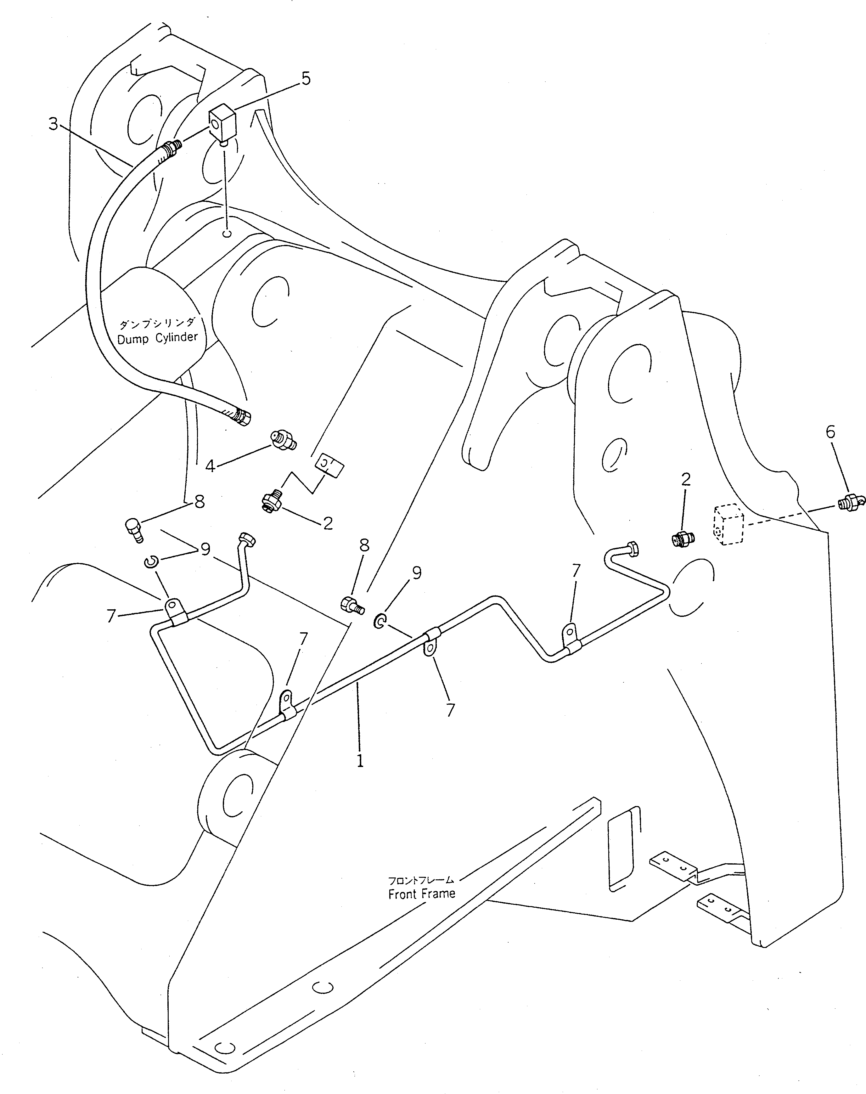 Wheel Loaders Komatsu / WA450-1 S/N 10001-UP (Overseas Version)(wa450-1c) / REMOTE LUBRICATING (FRONT)(#10001-19999)(150110 : 5051)