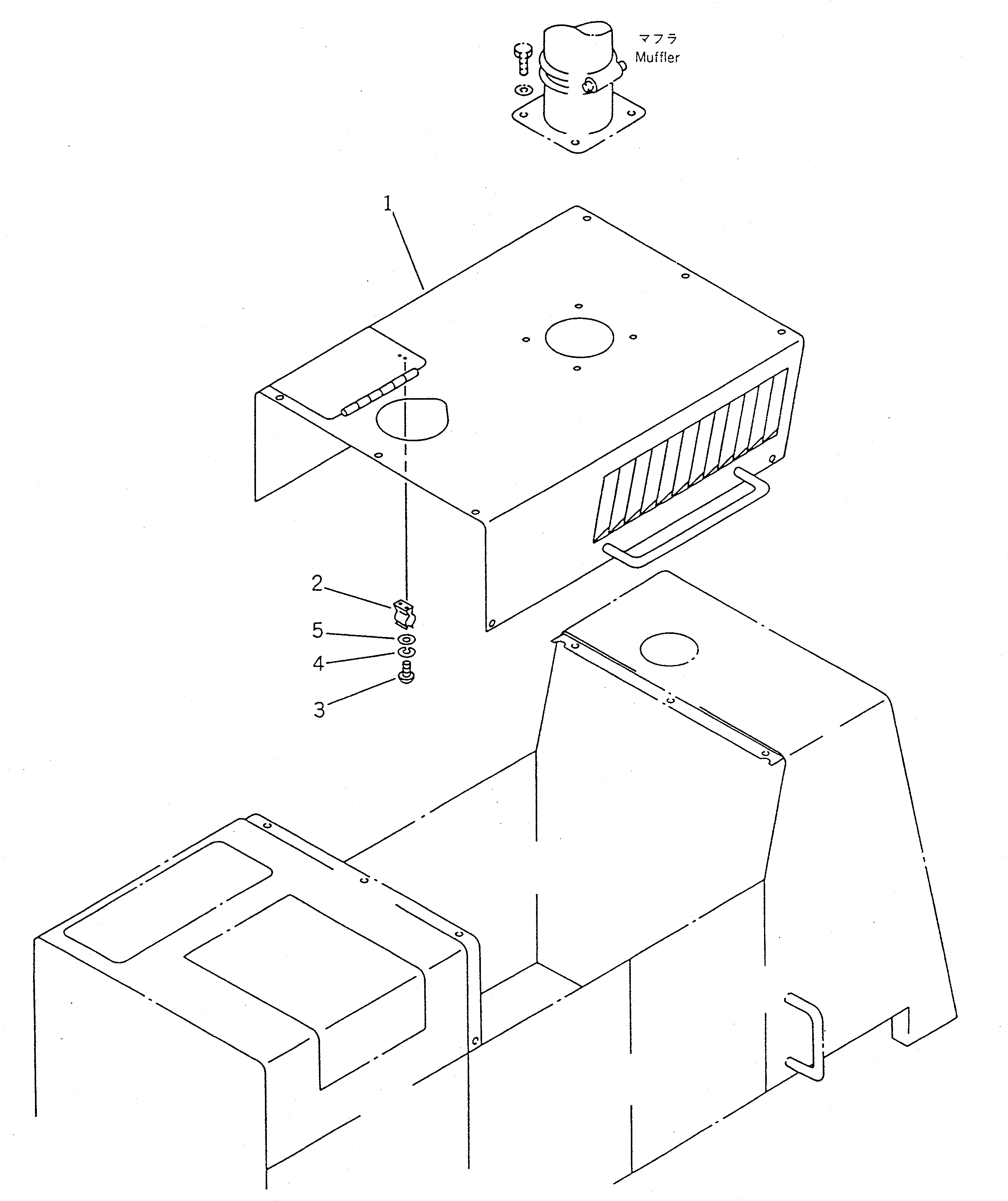Wheel Loaders Komatsu / WA450-1 S/N 10001-UP (Overseas Version)(wa450-1c) / ENGINE HOOD (FOR SANDY AND DUSTY TERRAIN SPEC.)(#10001-19999)(150360 : 5285)