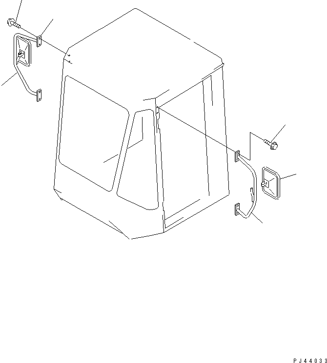Wheel Loaders Komatsu / WA450-1 S/N 10001-UP (Overseas Version)(wa450-1c) / MARROR AND STAY(150680 : 5481)