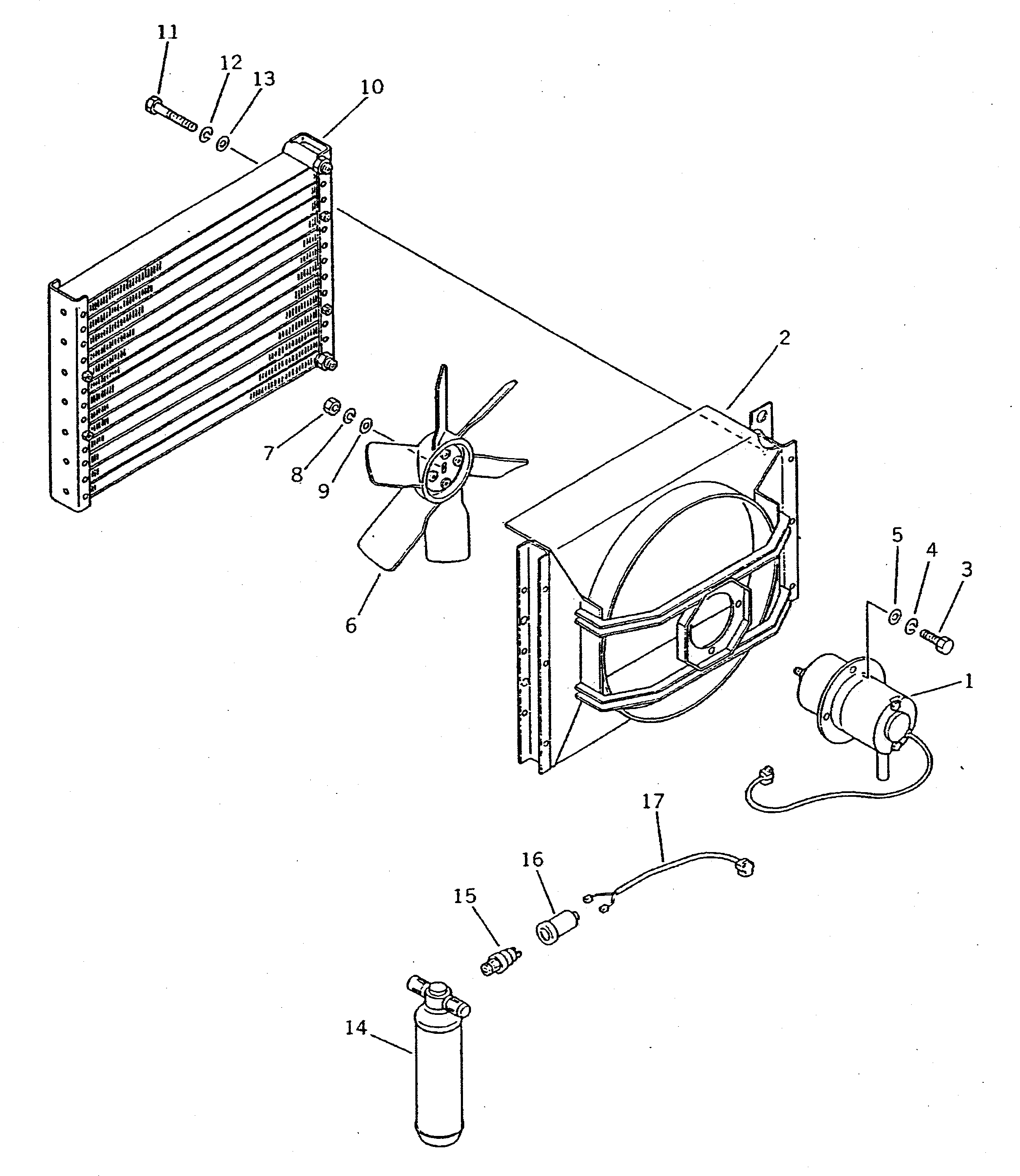 Wheel Loaders Komatsu / WA450-1 S/N 10001-UP (Overseas Version)(wa450-1c) / CONDENSOR AND RECEIVER DRYER (DAIKIN)(#10001-11016)(150780 : 5515)