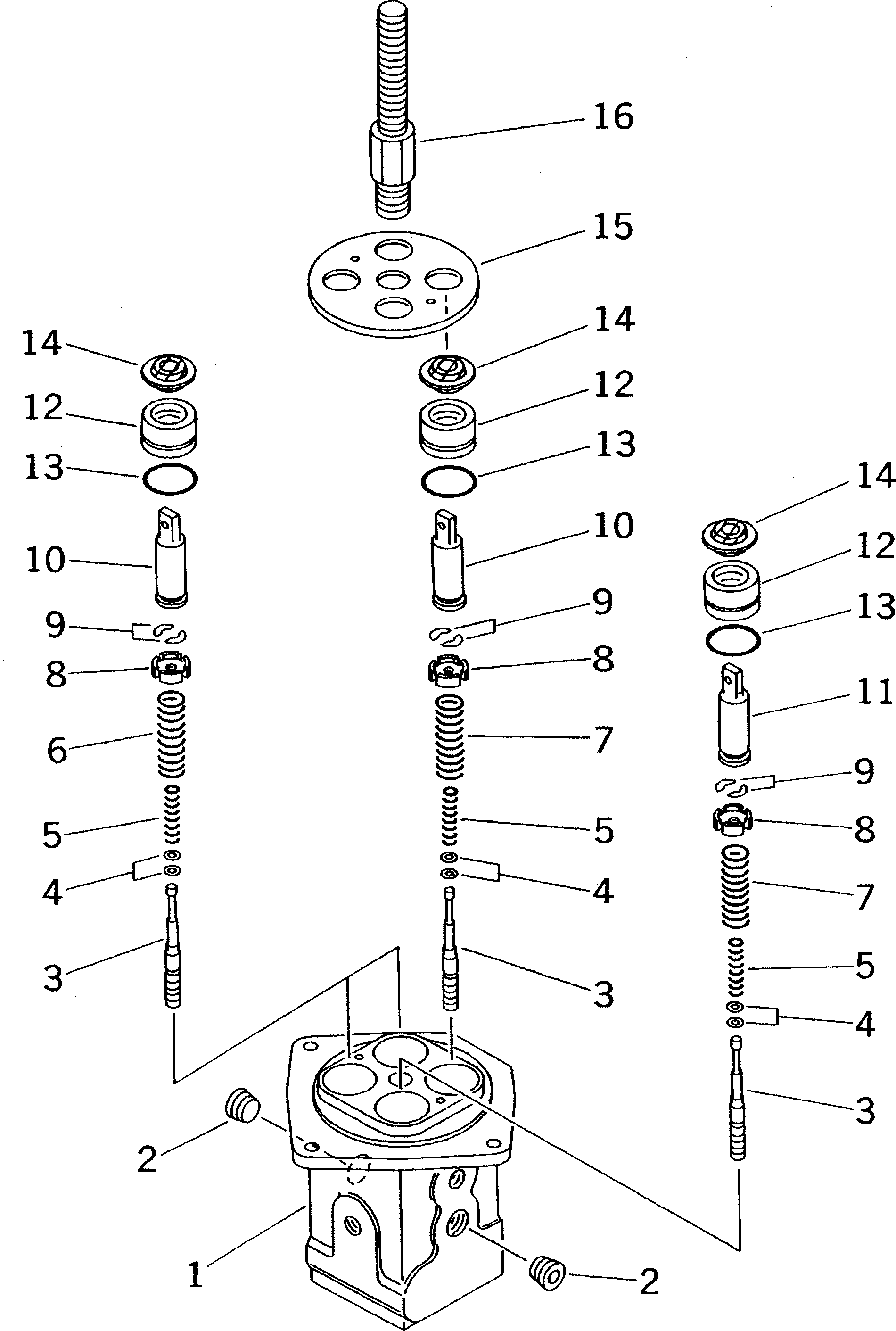 Wheel Loaders Komatsu / WA450-1 S/N 10001-UP (Overseas Version)(wa450-1c) / P.P.C. VALVE(#20001-)(180180 : 6221A)