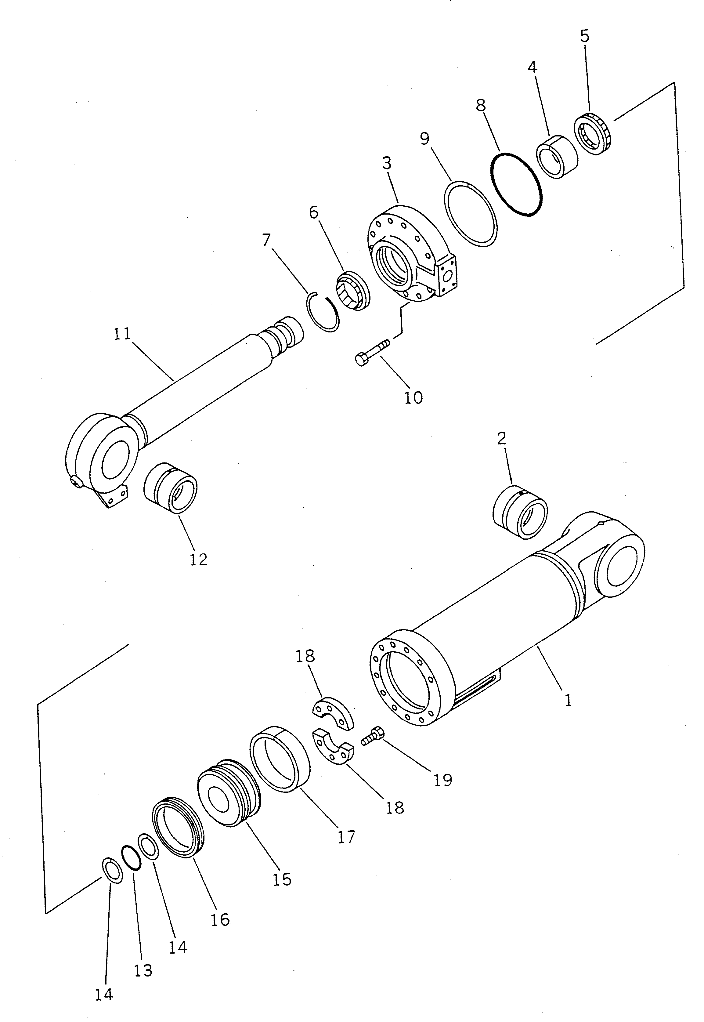 Wheel Loaders Komatsu / WA450-1 S/N 10001-UP (Overseas Version)(wa450-1c) / DUMP CYLINDER(#20001-)(180230 : 6311A)