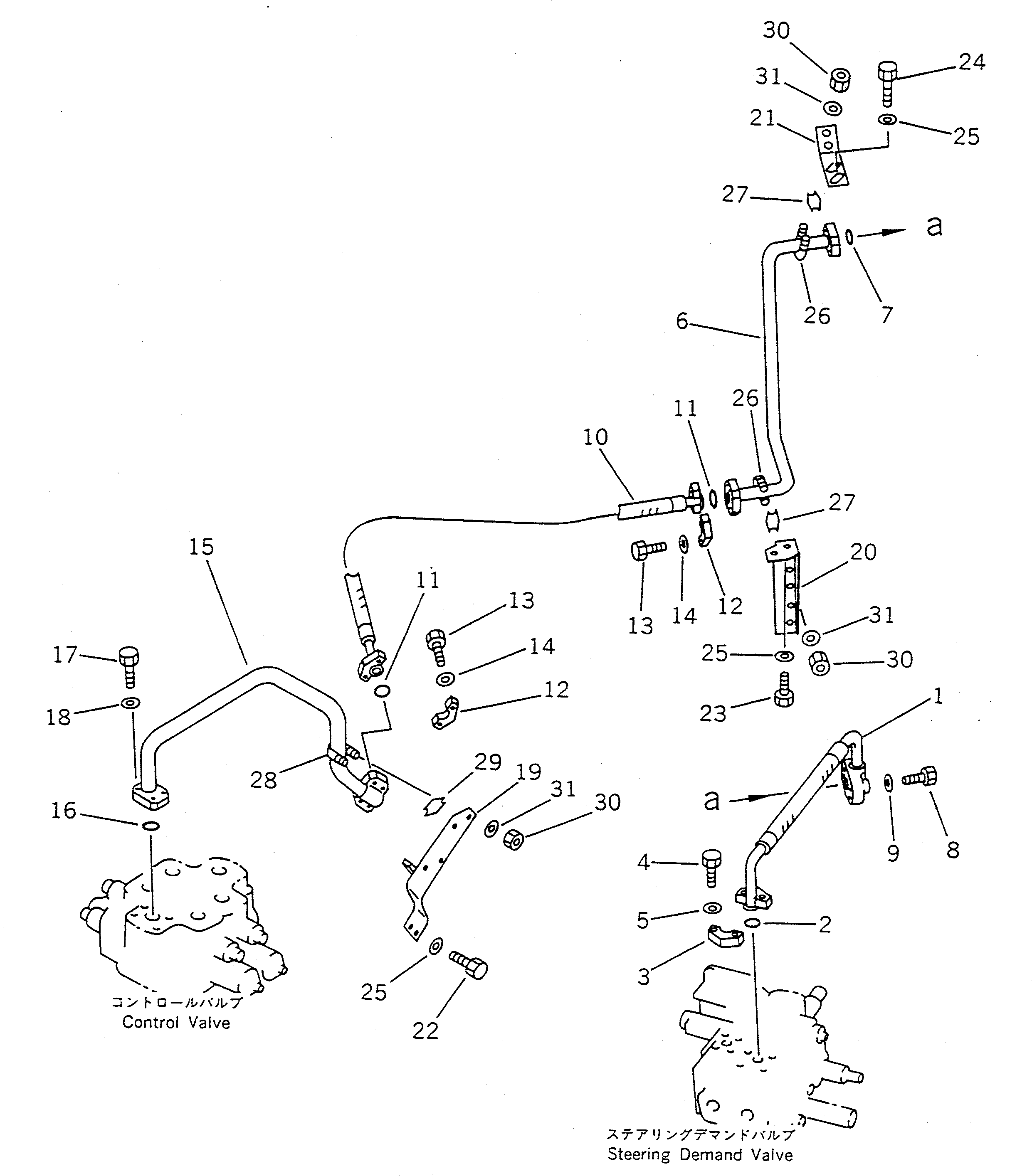 Wheel Loaders Komatsu / WA450-1 S/N 10001-UP (Overseas Version)(wa450-1c) / HYDRAULIC PIPING (PUMP TO VALVE) (2/2)(#10797-19999)(180310 : 6403A)