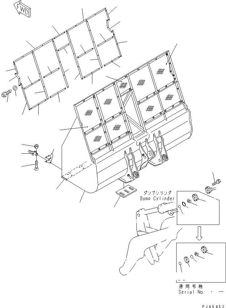 Wheel Loaders Komatsu / WA450-1 S/N 10001-UP (Overseas Version)(wa450-1c) / CHIP BUCKET ? 10.0M3(210040 : 7221)