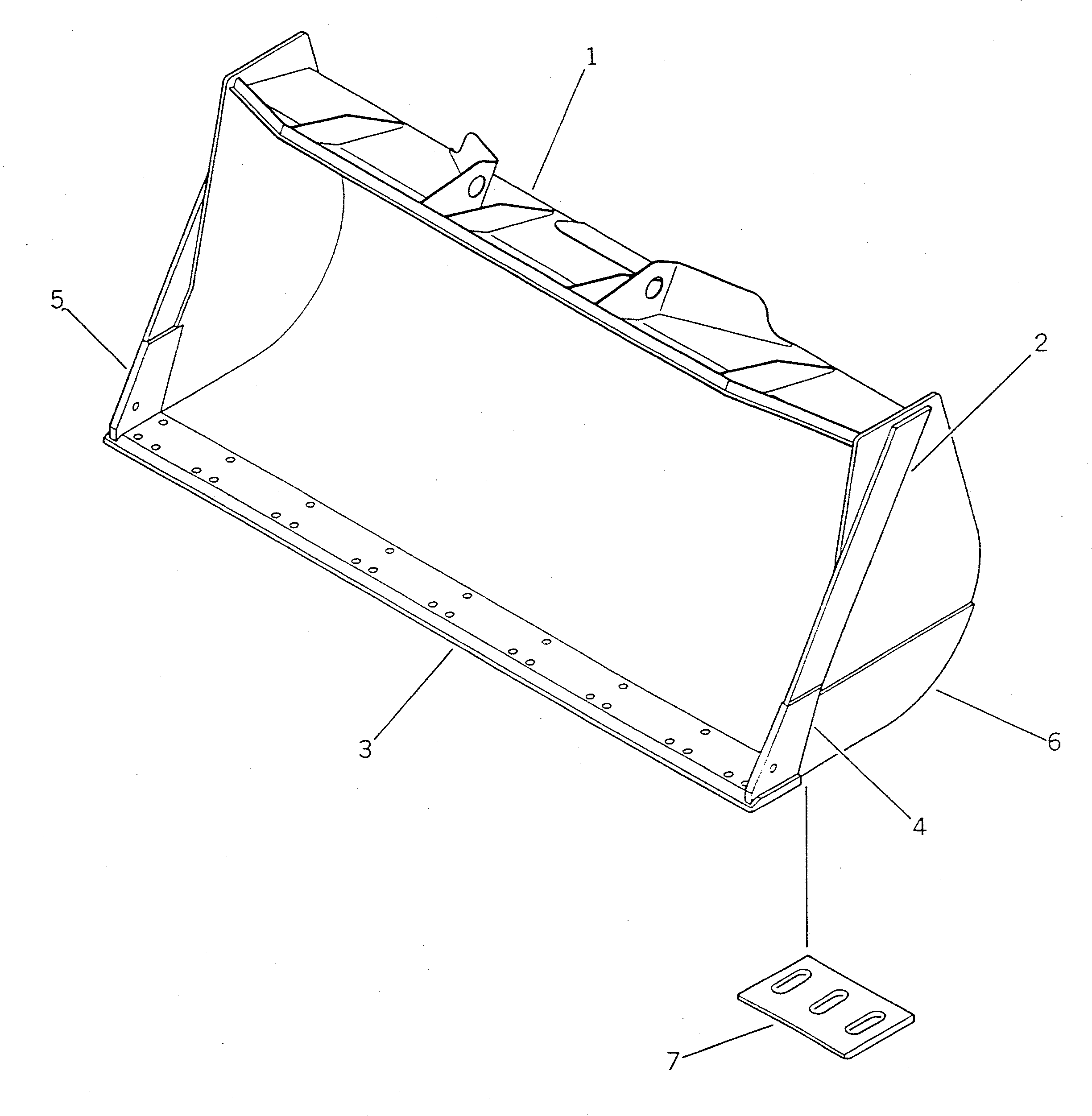Wheel Loaders Komatsu / WA450-1 S/N 10001-UP (Overseas Version)(wa450-1c) / EXCAVATING BUCKET ? 3.1M3(210050 : 7261)