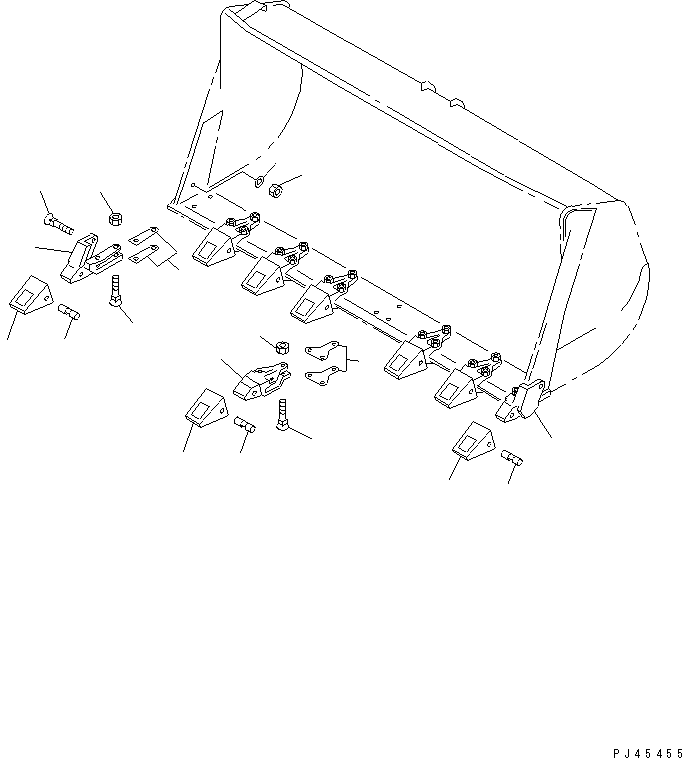 Wheel Loaders Komatsu / WA450-1 S/N 10001-UP (Overseas Version)(wa450-1c) / TOOTH (FOR HEAVY DUTY BUCKET)(210130 : 7403)