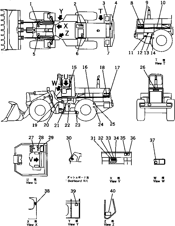 Wheel Loaders Komatsu / WA450-1 S/N 10001-UP (Overseas Version)(wa450-1c) / MARKS AND PLATES (SPANISH)(#10001-19999)(270040 : 9807)