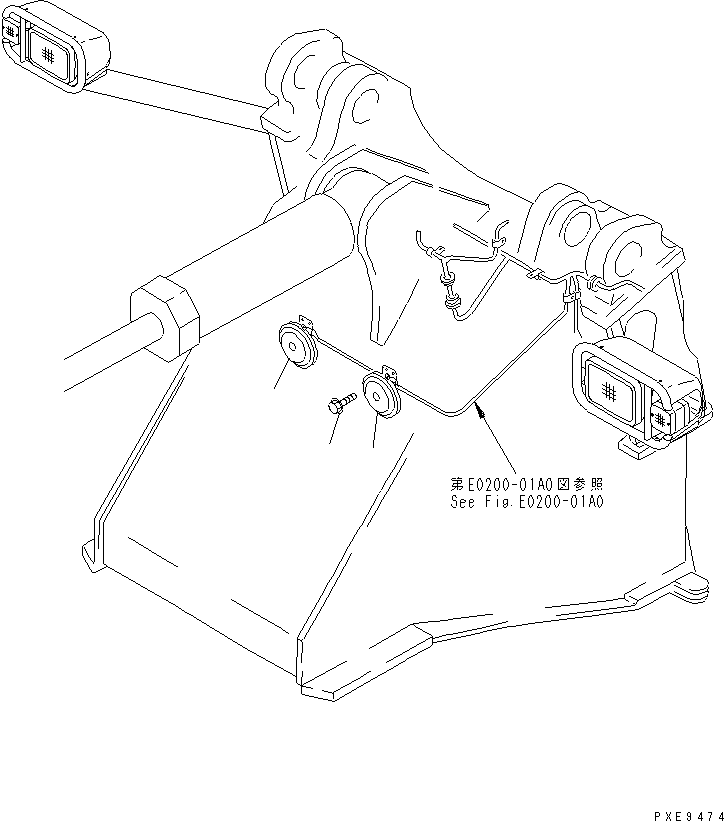 Wheel Loaders Komatsu / WA450-3A S/N 53001-UP(wa450-5r) / HORN(#54001-)(120200 : E0410-01A0A)