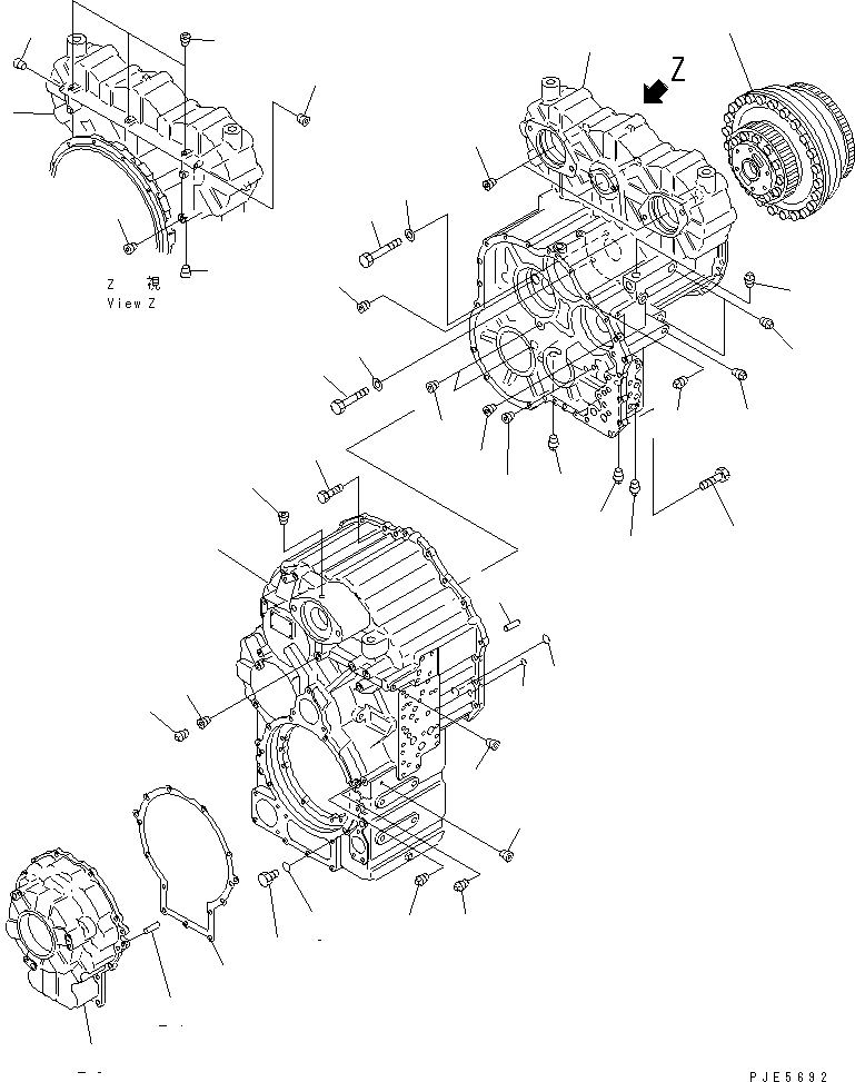 Wheel Loaders Komatsu / WA450-3A S/N 53001-UP(wa450-5r) / TRANSMISSION (TRANSMISSION CASE)(150130 : F4350-51A0)