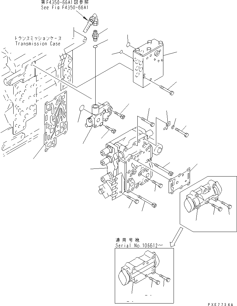 Wheel Loaders Komatsu / WA450-3A S/N 53001-UP(wa450-5r) / TRANSMISSION (CONTROL VALVE MOUNTING) (FOR EMERGENCY STEERING)(#53001-54000)(150200 : F4350-58A0)