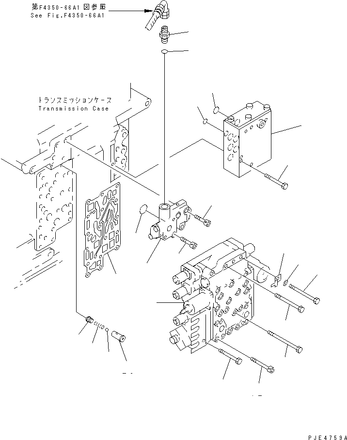 Wheel Loaders Komatsu / WA450-3A S/N 53001-UP(wa450-5r) / TRANSMISSION (CONTROL VALVE MOUNTING) (FOR EMERGENCY STEERING)(#54001-)(150210 : F4350-58A0A)