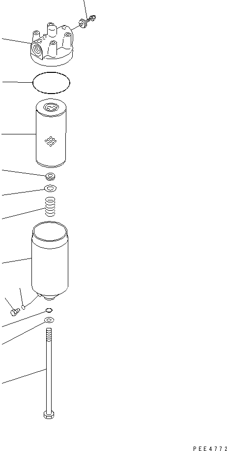 Wheel Loaders Komatsu / WA450-3A S/N 53001-UP(wa450-5r) / TRANSMISSION OIL FILTER (FOR EMERGENCY STEERING)(#53001-54000)(150350 : F4350-67A0)