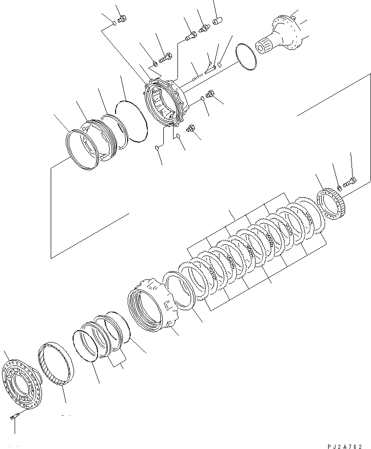 Wheel Loaders Komatsu / WA450-3A S/N 53001-UP(wa450-5r) / FRONT AXLE (FRONT WHEEL BRAKE) (LIMITED SLIP DIFF.)(150400 : F4400-01A1)