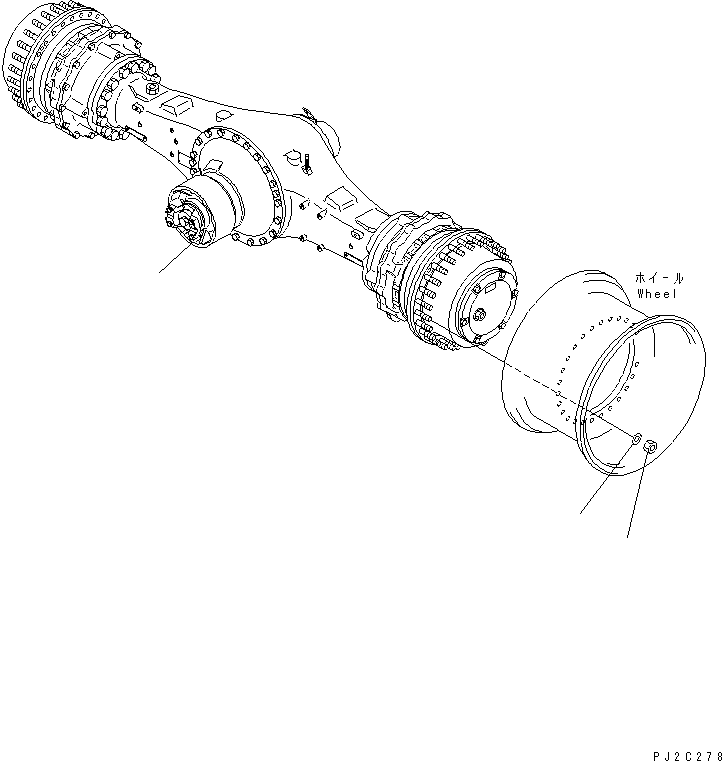 Wheel Loaders Komatsu / WA450-3A S/N 53001-UP(wa450-5r) / REAR AXLE AND WHEEL MOUNTING PARTS(150570 : F4500-51A0)