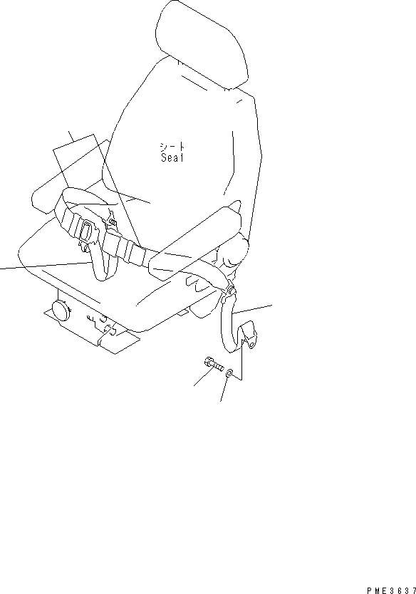 Wheel Loaders Komatsu / WA450-3A S/N 53001-UP(wa450-5r) / SEAT BELT(#53001-55000)(240030 : K0160-01A0)