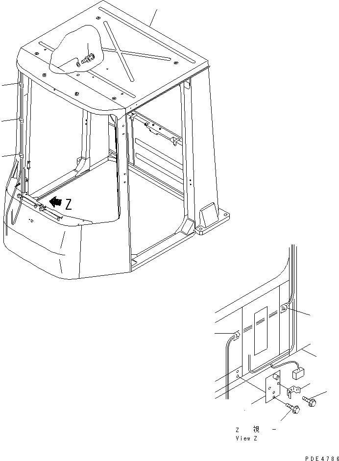 Wheel Loaders Komatsu / WA450-3A S/N 53001-UP(wa450-5r) / ROPS CAB (ELECTRICAL SYSTEM MOUNTING PARTS)(#53001-54000)(240160 : K0210-10A0)