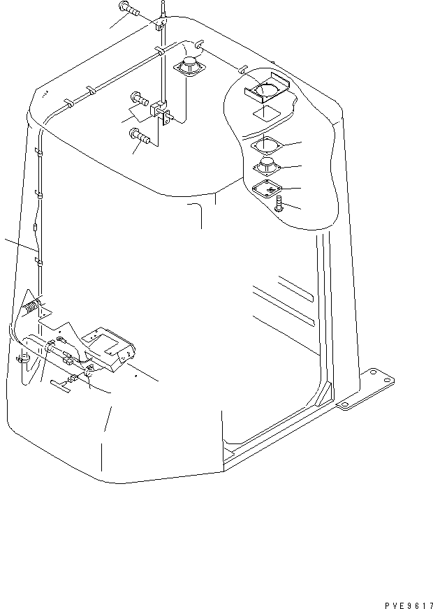 Wheel Loaders Komatsu / WA450-3A S/N 53001-UP(wa450-5r) / ROPS CAB (ANTENNA AND SPEAKER)(240240 : K0210-17A0)