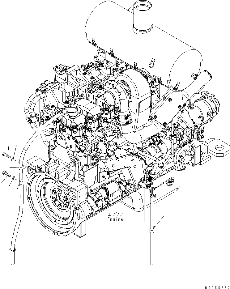 Wheel Loaders Komatsu / WA450-6 S/N 66001-UP (ecot3, For North America)(wa450-6c) / ENGINE RELATED PARTS (EXHAUST PIPE)(030060 : B0110-05A0)