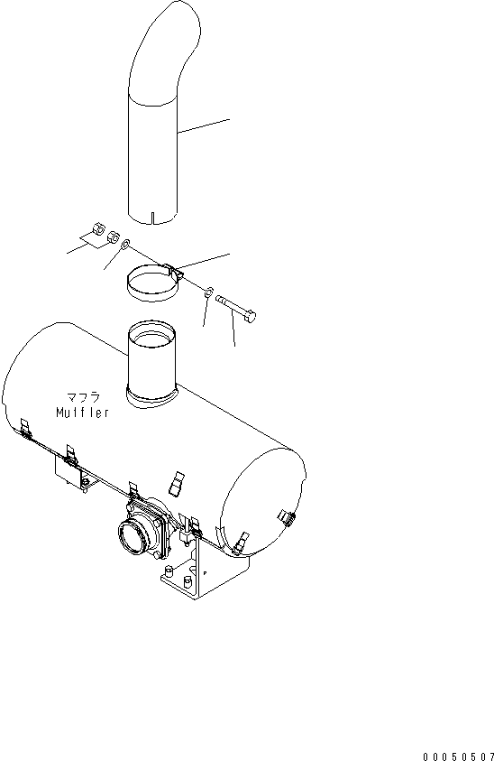 Wheel Loaders Komatsu / WA450-6 S/N 66001-UP (ecot3, For North America)(wa450-6c) / EXHAUST PIPE(030070 : B0300-01A0)