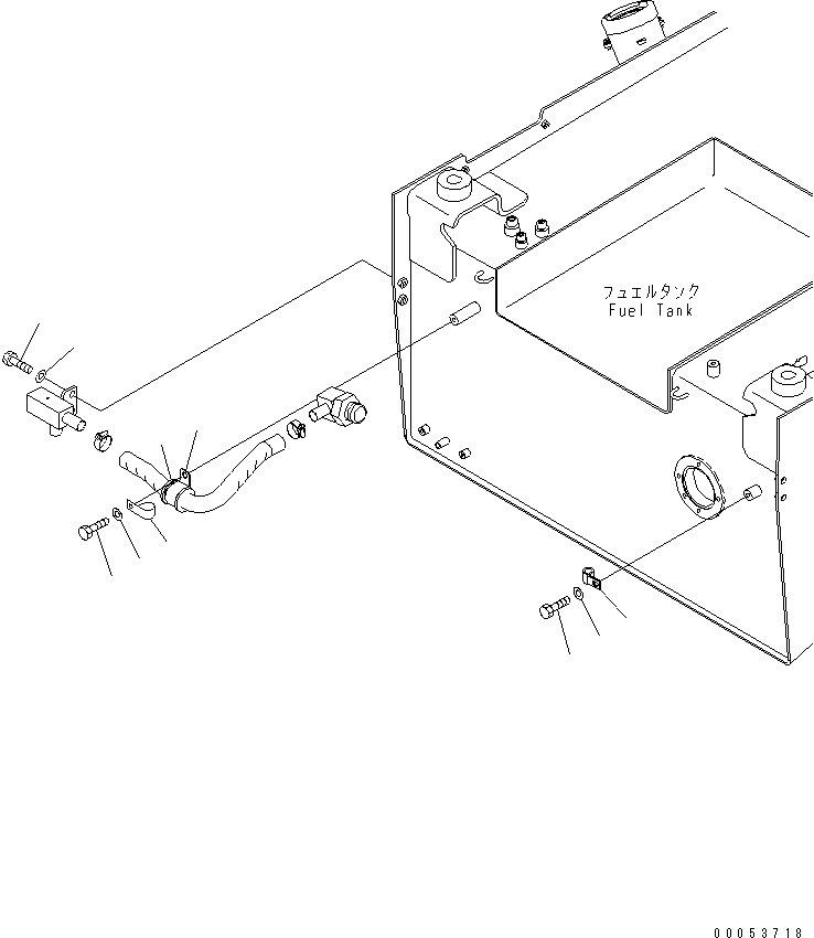 Wheel Loaders Komatsu / WA450-6 S/N 66001-UP (ecot3, For North America)(wa450-6c) / FUEL TANK (CLAMP)(090040 : D0100-04A0)