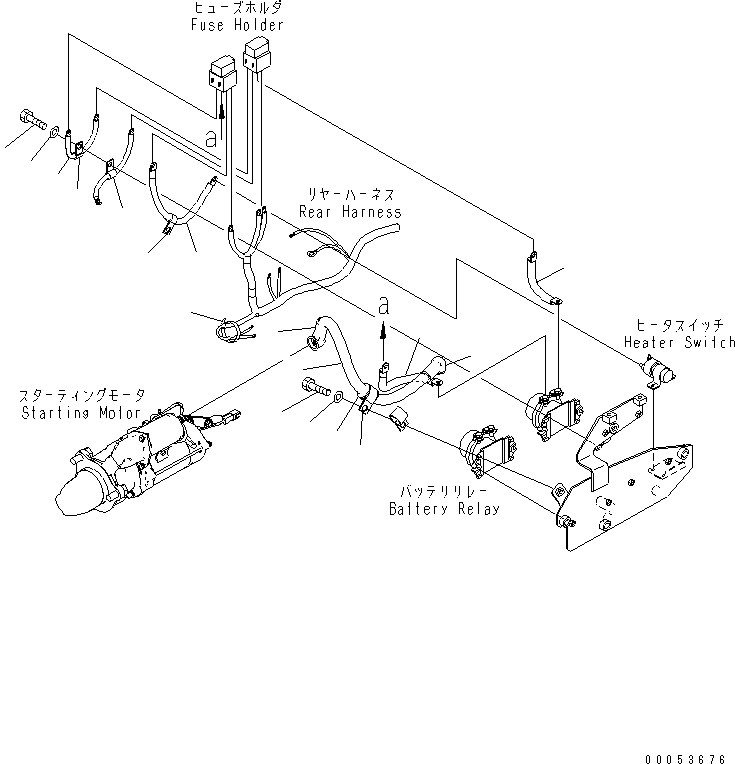 Wheel Loaders Komatsu / WA450-6 S/N 66001-UP (ecot3, For North America)(wa450-6c) / REAR HARNESS (WIRE)(120180 : E0202-06A0)