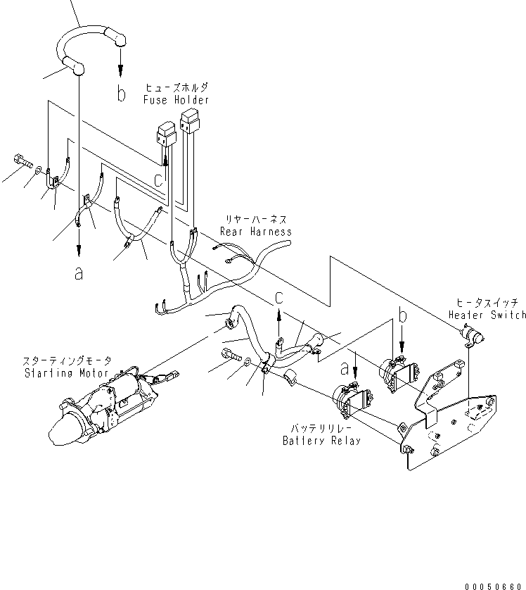 Wheel Loaders Komatsu / WA450-6 S/N 66001-UP (ecot3, For North America)(wa450-6c) / REAR HARNESS (WIRE) (FOR EMERGENCY STEERING)(120190 : E0202-06A1)