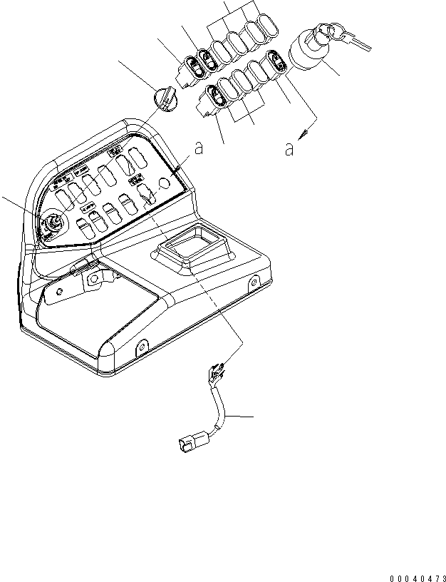 Wheel Loaders Komatsu / WA450-6 S/N 66001-UP (ecot3, For North America)(wa450-6c) / LOADER CONTROL (SWITCH BOX) (FOR MULTI FUNCTION MONO LEVER)(240970 : K4202-07A1)