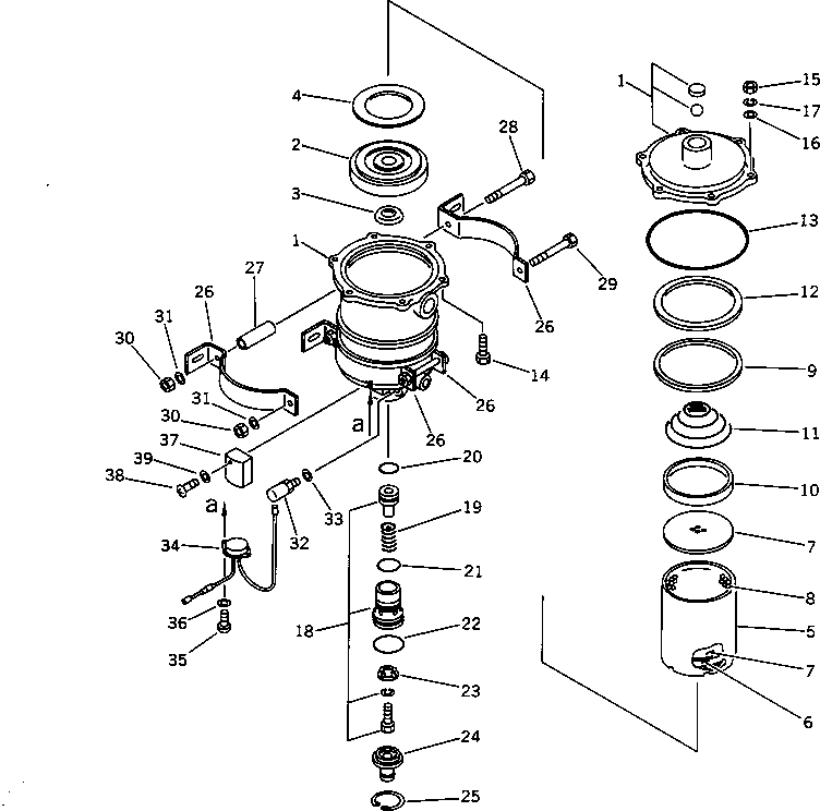 Wheel Loaders Komatsu / WA470-1 S/N 10001-UP(wa470-1c) / AIR DRYER(#10001-19999)(090430 : 3651)