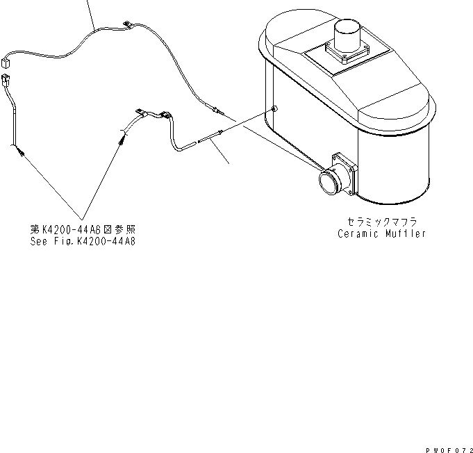 Wheel Loaders Komatsu / WA470-5 S/N 70001-UP(wa470-5r) / ENGINE REALTED PARTS (CERAMIC MUFLLER SENSOR)(030040 : B0110-02A1)