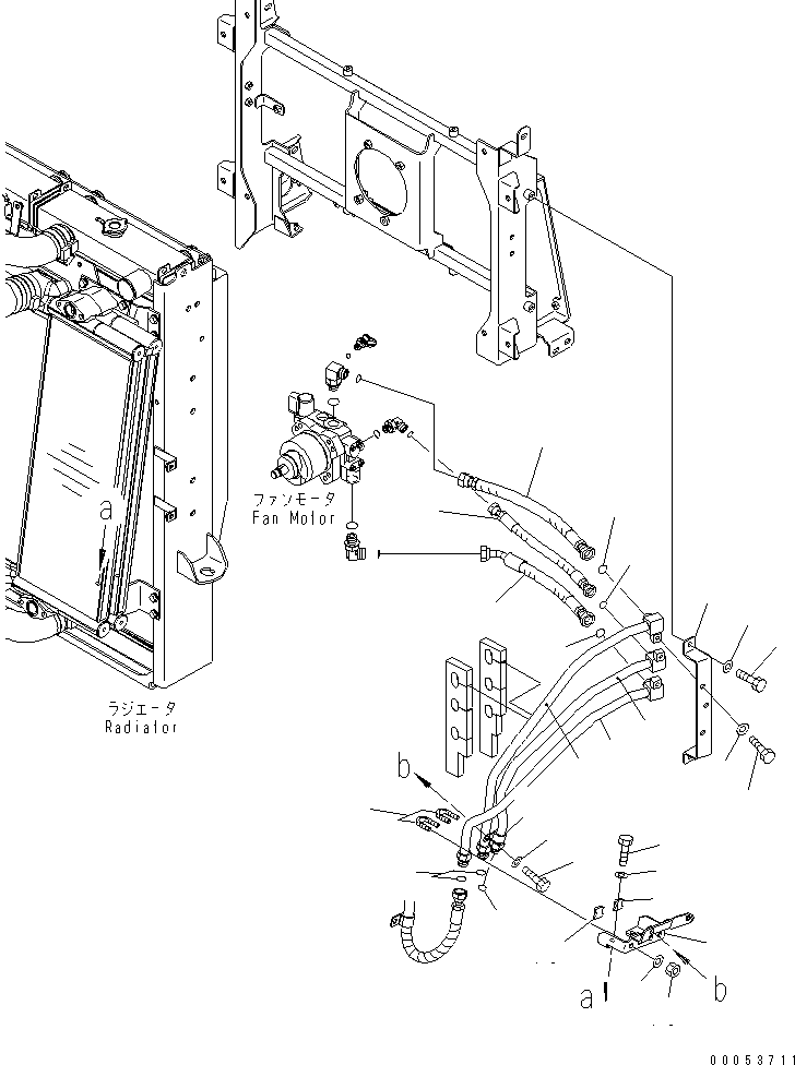 Wheel Loaders Komatsu / WA470-6 S/N 85001-90215 (ecot3, For EU)(wa470-6c) / RADIATOR (MOTOR PIPING AND BRACKET)(#85001-)(060120 : C0110-08A0)