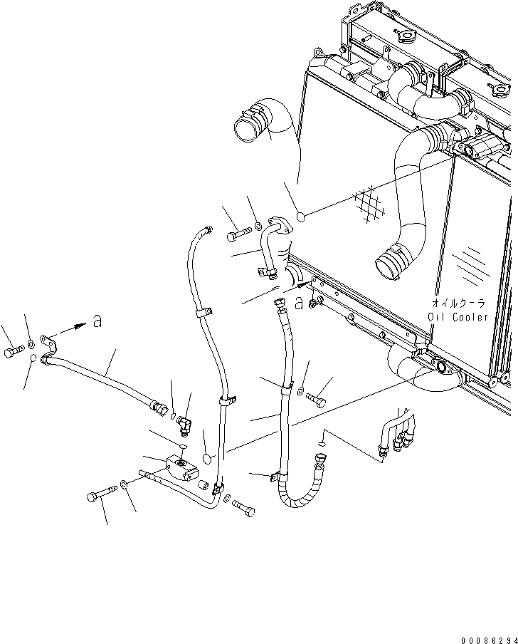 Wheel Loaders Komatsu / WA470-6 S/N 85001-90215 (ecot3, For EU)(wa470-6c) / RADIATOR (HYDRAULIC COOLER LINE)(#85001-)(060130 : C0110-09A0)