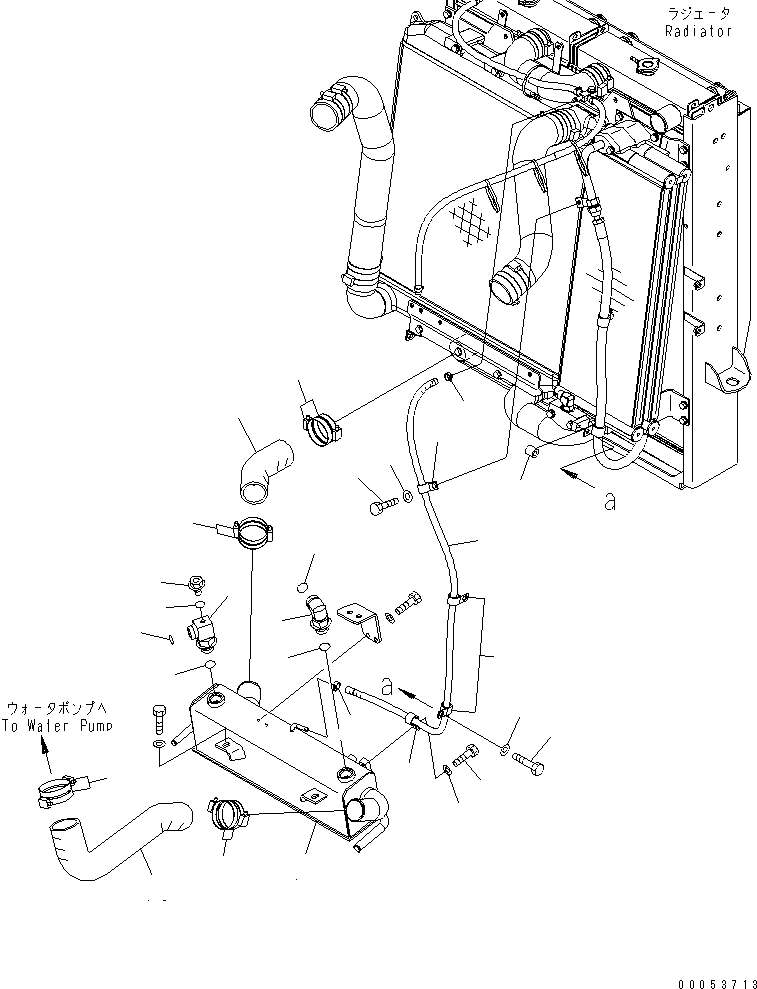 Wheel Loaders Komatsu / WA470-6 S/N 85001-90215 (ecot3, For EU)(wa470-6c) / RADIATOR (TORQUE CONVERTER COOLER AND PIPING)(#85001-90000)(060180 : C0110-14A0)