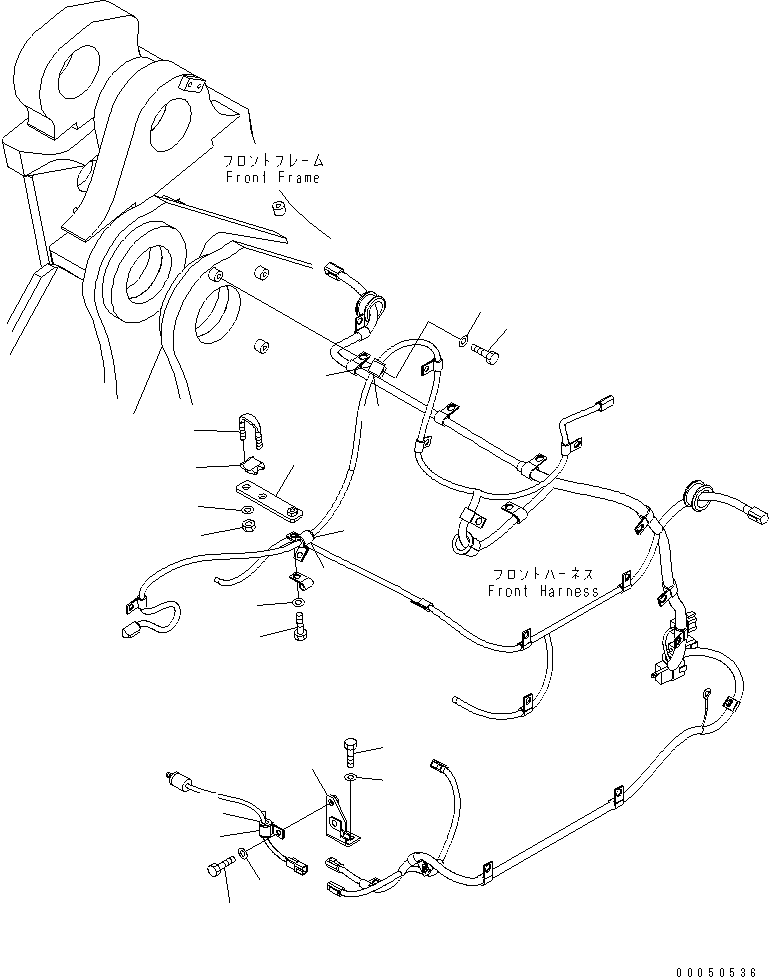 Wheel Loaders Komatsu / WA470-6 S/N 85001-90215 (ecot3, For EU)(wa470-6c) / MAIN WIRING HARNESS (2/2)(#85001-)(120140 : E0200-02A0)