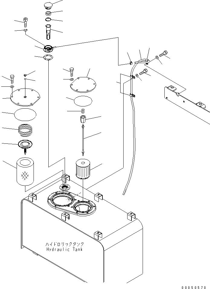 Wheel Loaders Komatsu / WA470-6 S/N 85001-90215 (ecot3, For EU)(wa470-6c) / HYDRAULIC TANK (ELEMENT AND BREATHER)(#85001-)(180030 : H0110-02A0)