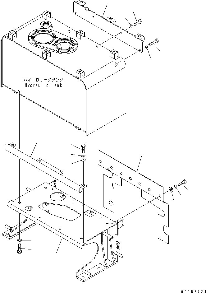 Wheel Loaders Komatsu / WA470-6 S/N 85001-90215 (ecot3, For EU)(wa470-6c) / HYDRAULIC TANK (BRACKET)(#85001-90000)(180040 : H0110-03A0)