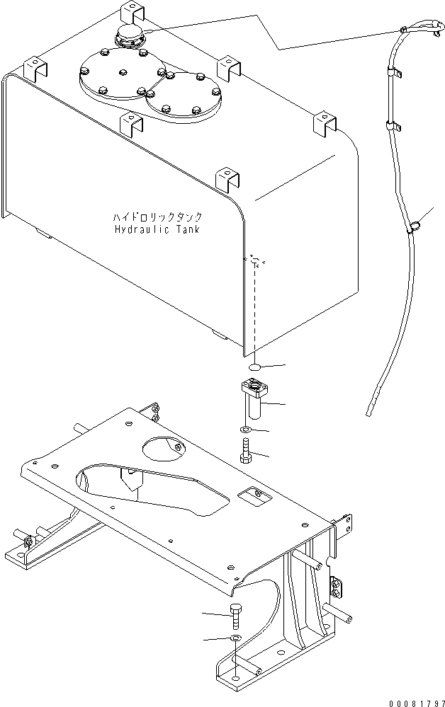 Wheel Loaders Komatsu / WA470-6 S/N 85001-90215 (ecot3, For EU)(wa470-6c) / HYDRAULIC TANK (MOUNTING PARTS) (FOR EMERGENCY STEERING)(#85001-)(180090 : H0110-05A1)