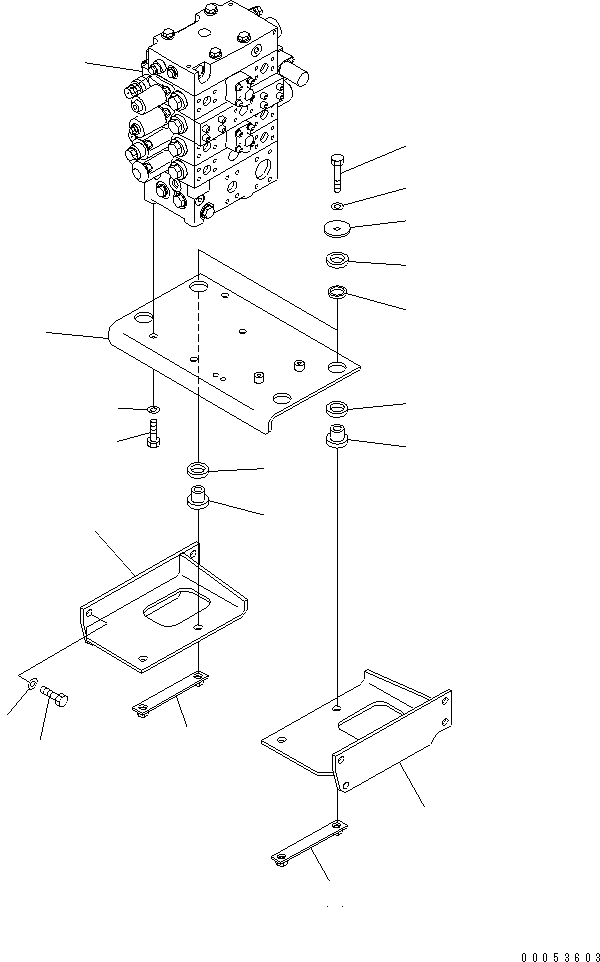 Wheel Loaders Komatsu / WA470-6 S/N 85001-90215 (ecot3, For EU)(wa470-6c) / MAIN VALVE (WITH 3-SPOOL VALVE) (FOR ECSS)(#85001-)(180110 : H0120-01A1)