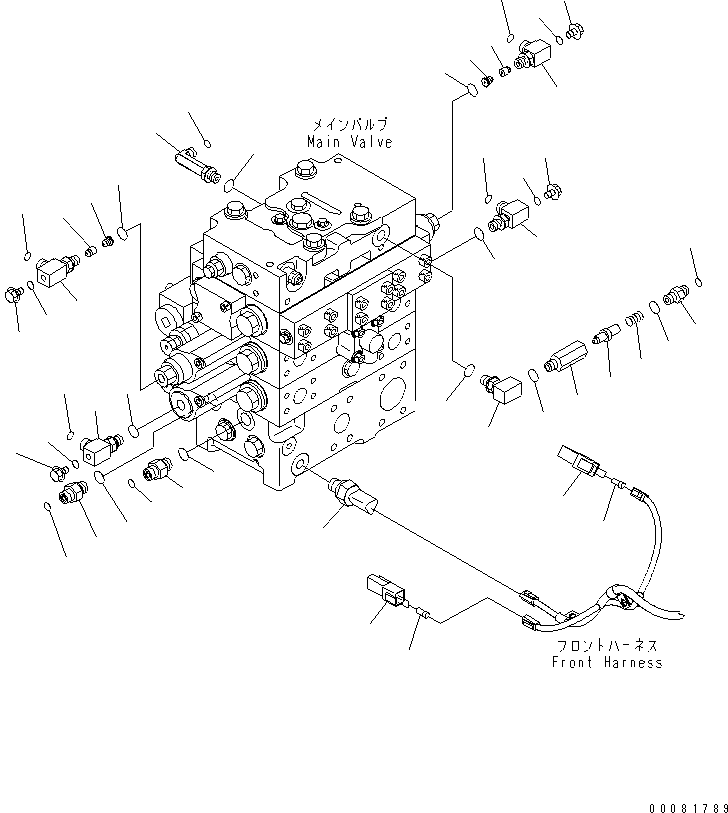 Wheel Loaders Komatsu / WA470-6 S/N 85001-90215 (ecot3, For EU)(wa470-6c) / MAIN VALVE (ELBOW)(#85001-)(180150 : H0120-02A2)