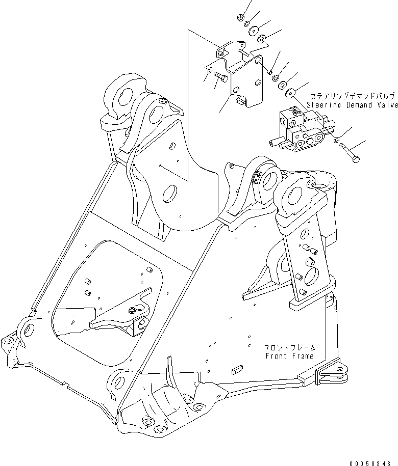 Wheel Loaders Komatsu / WA470-6 S/N 85001-90215 (ecot3, For EU)(wa470-6c) / STEERING DEMAND VALVE (BRACKET)(#85001-)(180180 : H0122-02A0)