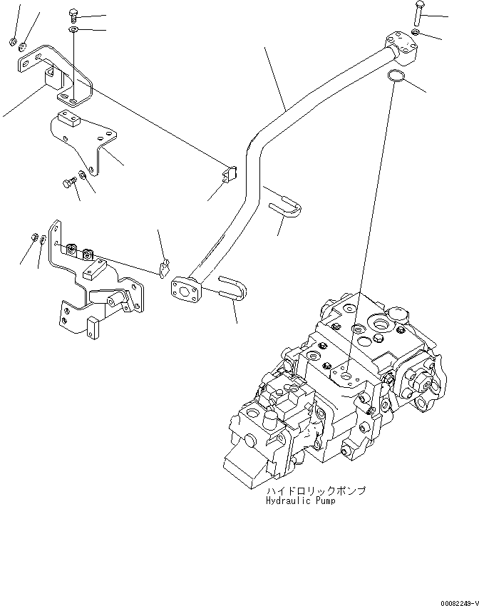 Wheel Loaders Komatsu / WA470-6 S/N 85001-90215 (ecot3, For EU)(wa470-6c) / HYDRAULIC PUMP (HYDRAULIC LINE)(#90001-)(180280 : H0210-04A0A)