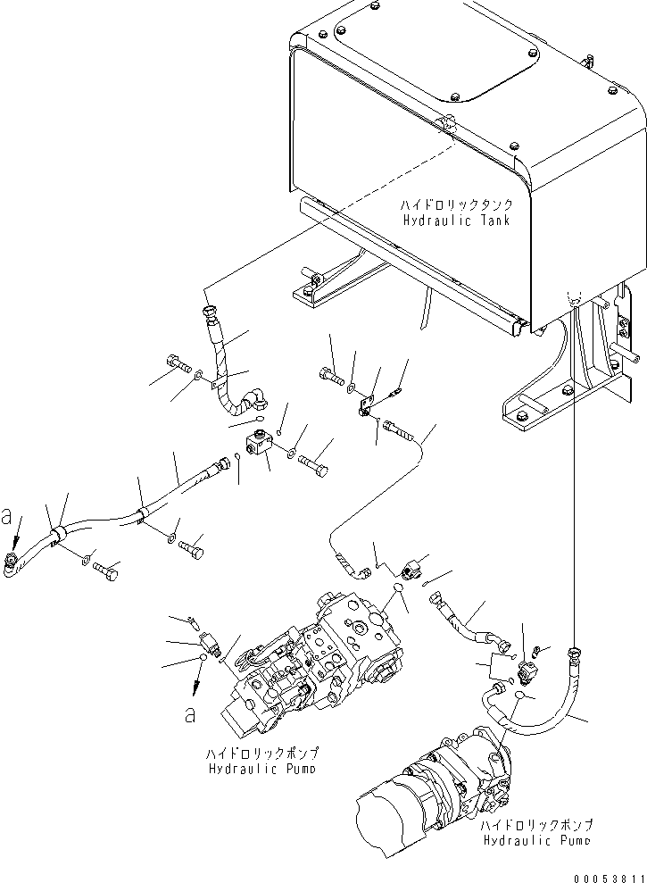 Wheel Loaders Komatsu / WA470-6 S/N 85001-90215 (ecot3, For EU)(wa470-6c) / HYDRAULIC PUMP (DRAIN LINE)(#85001-90000)(180430 : H0210-12A0)