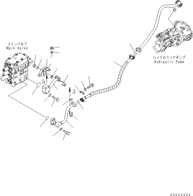 Wheel Loaders Komatsu / WA470-6 S/N 85001-90215 (ecot3, For EU)(wa470-6c) / HYDRAULIC PIPING (DELIVERY LINE HOSE)(#85001-)(180520 : H4200-03A0)