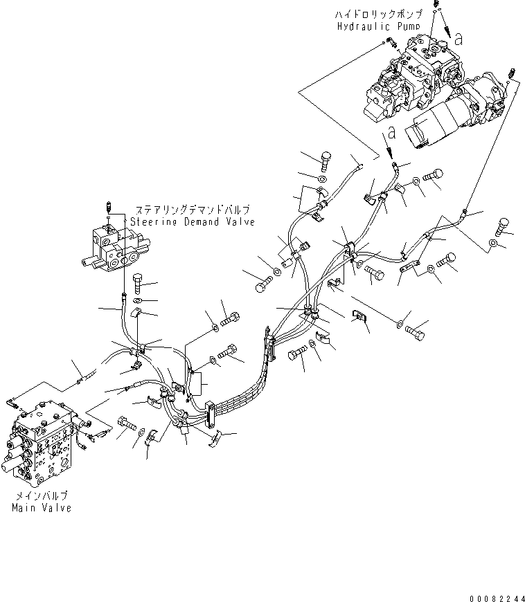 Wheel Loaders Komatsu / WA470-6 S/N 85001-90215 (ecot3, For EU)(wa470-6c) / HYDRAULIC PIPING (LS LINE)(#90001-)(180660 : H4200-11A0A)