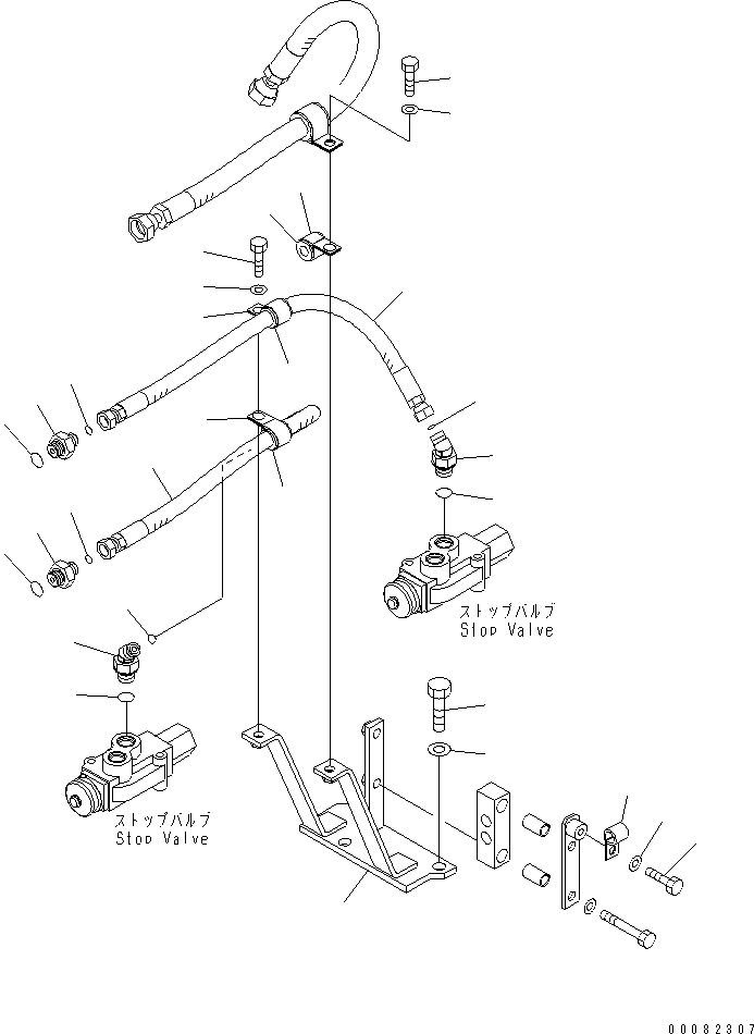 Wheel Loaders Komatsu / WA470-6 S/N 85001-90215 (ecot3, For EU)(wa470-6c) / STEERING LINE (ORBITROL PIPING) (FOR JOY STICK STEERING)(#85001-90000)(180780 : H4410-07A2)